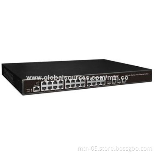 3-layer Fast Ethernet PoE Switch, Supports Firmware Upgrade, Configuration Backup & Restores by TFTP